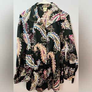 Chico's Pink and Orange Button Down Shirt